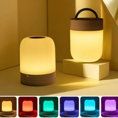 Maxestron 터치램프 LED 무드등 레인보우 수면등 무선 충전식 휴대용 MO-155, 화이트