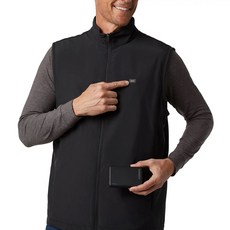 男性保暖背心，USB充電加熱，可調式設定
