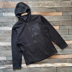 남성용 아웃도어 플리스 재킷 속건 지퍼 후드 스웨트셔츠 코트 캐주얼 스타일 폴리에스터 섬유, 미듐, 검은색