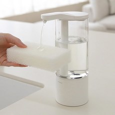 무아스 자동 손 비누 디스펜서 터치리스 식기 17온스 액체 2단계 방수 모션 센서 가정용 주방 욕실용 충전식, 1개