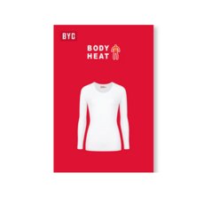 BYC 케어여긴팔 보디히트 내의 흰색내의DBS7135