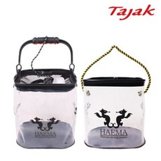 해마 EVA접이식 투명두레박 24CM 끈+솔(그물형) jme*462bP