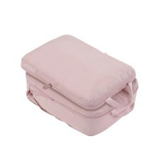 압축가방 여행용 압축 포장 큐브 가방 휴대용 여행 의류 정리함 방수 수하물 보관 케이스 서랍 2 개, 5) L40x30x10cm  핑크