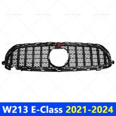 2016-2020 2021-2024 W213 E 클래스 메르세데스 벤츠 E200 E300 E350 E350e E450 E53 AMG 전면 그릴 범퍼 흡기 후드 메쉬 그리드, 1)W213 21-24 GT Black
