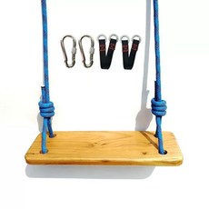 야외 설치 체인 그네 놀이터 포토존 단좌판 교체 가능한 천장형 흔들 그네, 1개, 느릅나무 어린이용 45x16cm + 야외 액세서리