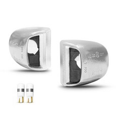 LESAUCE 쉐보레 실버라도 1500 2500 3500 서버번 타호 GMC 시에라 유콘 XL용 LED 번호판 조명 하우징 에스컬레이드 크롬 2개, LESAUCE 쉐보레 실버라도 1500 2500 350