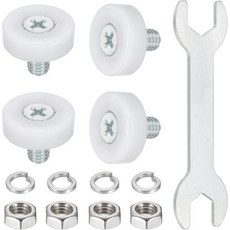 uxcell 19mm 서랍 롤러 휠 캐비닛 포지셔닝 슬라이드 나사 와셔 렌치 파일 문서 캐비닛용 DIY 교체 부품 화이트 4개