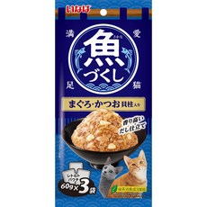 CIAO 魚盛 貓餐包 鮪魚鰹魚 香味日式高湯 60g x 3袋, 1個