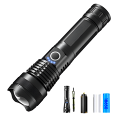 사각마켓 휴대용 충전식 파워 led 써치 라이트 랜턴 손전등, 1개, XHP50 풀세트