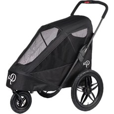 Petique Breeze 寵物運動推車 輕巧折疊 適用中小型犬貓 黑色/墨綠色, 1個, 黑色, 黑色