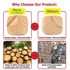 에어 프라이어 라이너 사각 양피지 100개 세트 21.6cm(8.5인치) 정사각형 액세서리 일회용 종이 라이너 오븐 바닥용 베이킹용 에어프라이어 양피지 시트, 에어 프라이어 라이너 사각 양피지, 100개 세트, 2