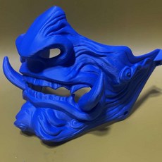 일본도깨비 반야 코스프레 마스크 가면 파티 한야 오니 할로윈 L, 10_블루(3D프린팅), 1개