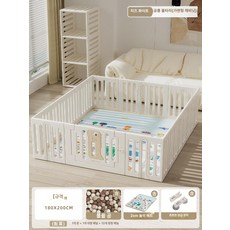 파워쇼퍼 플레이가드 유아 정글짐 안전 아기 울타리, 1개, 수납 180 x 200 +2cm