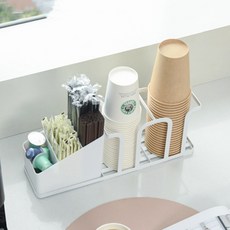 호밍사이 종이컵 홀더 커피 티백 수납함 정리함 티박스주방 싱크대 거치대, 1개, 화이트B형