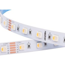 LGIDTECH LSL4N01N 미복서 5050 4 in 1 SMD RGB+WW 웜 화이트 LED 스트립 라이트 DC 24V 16.4피트5미터 300LED 베어보드 방수 IP20, Non-waterproof, RGB+Warm White