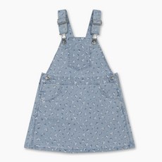 [백화점 정품] BENETTONKIDS 플라워 데님 오버롤 원피스 4NZRGT00MBL