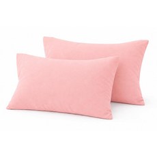 COTTON STICH 유아용 베개 커버 2개 세트 미니 베개 커버 600수 면 아동용 부드럽고 가벼운 베개 커버 (와인 유아 30.5x40.6cm(12x16인치) 지퍼, Toddler 12X16 Envelope, 블러쉬 솔리드