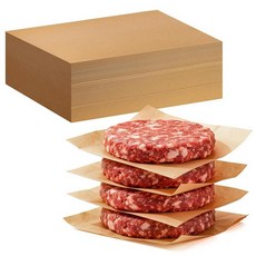 TROUSKAIG 220피스 15.2 x 15.2cm(6 x 6인치) 무표백 양피지 시트 스퀘어 베이킹용 소형 프리컷 브라운 논스틱 베이킹 양피지 햄버거 페이퍼 라이너 오븐