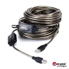 USB2.0 A公B公 傳輸線 訊號放大器 適用大型機/印表機/電子琴/傳真機, 1個, 5m