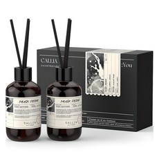 CalliA 대용량 실내용 디퓨저 200ml 2p 세트, 머스크 피오니, 1개