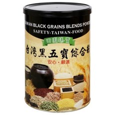 樺山 台灣黑五寶綜合穀粉 (罐裝) - 台灣在地嚴選 無添加 營養豐富, 450g, 1個