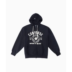 [국내매장판] 컨버스 CONVERSE 레트로 로고 풀 집 플리스 블랙 UCJ441-023 195396