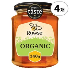 라우스 유기농 클리어 허니 Rowse Organic Clear Honey 340g, 4개