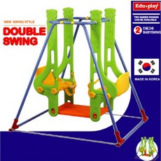 쿠쿠토이즈 국산 아기 감각 통합 놀이 그네 10개월 12개월 6개월 쌍둥이 2인용 아기놀아주기, 단일, 1개