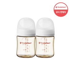 더블하트 PPSU 젖병 트윈팩(2입) 베이직 모먼트 디어프렌즈, 제뉴인화이트, 160ml, 2개
