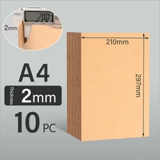 두꺼운 흰색 크래프트 종이 하드 판지 DIY 핸드메이드 카드 제작 종이 칩보드 백킹 보드 A4/A5 1/1/2/2.5-3mm, 6)A4-2mm-khaki