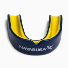 HAYABUSA 成人拳擊護齒 散打搏擊 格鬥訓練 泰拳 護具-藍黃, 1個