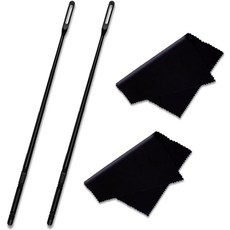 플루트 클리닝 키트 로드 2개 포함 천 면봉 연마 스틱 클리너 유지 도구용, Rod with 4pcs Flute Cleaning C, Rod with 4pcs Flute Cleaning C