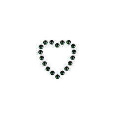 의류리폼 핫픽스 모티브 heart-004 핫픽스 의류리폼 핫픽스모티브 반짝이스티커, Gold, Gold