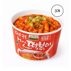 [칠갑] 매운 국물 컵떡볶이 사무실 탕비실 회사 교회 대용량 겨울 간식 292g 3개