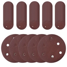 블루버드 원형 사포 125mm 5인치 6홀 100장 40방, 1개