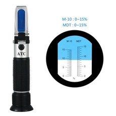 2in1 절삭유 윤활유 냉각수 농도 굴절계 - MDT/M-10 0~15% 산업용 아날로그 유화액 농도계, 1개