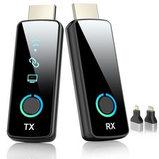 2026 업그레이드 무선 HDMI 송신기 및 수신기 164피트/50M LED 디스플레이 4K 디코드 1080P@60Hz 울트라 HD 비디오 출력 PC/프로젝터/TV 박스, 2026 업그레이드 무선 HDMI 송신기 및 수신기,