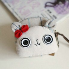 卡通手拿零錢包 女生實用小布包 銀行卡鑰匙袋
