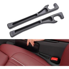 MTABCTY 카시트 갭 필러 정리함 2 PCS 블랙 유니버설 시트 플러그 차단기 낙하 방지 콘솔 캐처 휴대폰 키 보관함 자동차 트럭 SUV 액세서리 스타일1, Style 2, Black