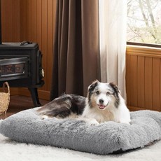 ULEPETS 겨울 따뜻하고 포근한 애완용 침대 강아지 매트 강아지 집 고양이 집, 1개, 멜란지그레이