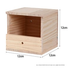 야외 새집 둥지 대형 앵무새 원목새장 조류 새장, 1개, 심플 원목 새둥지