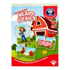 Orchard Toys Farmyard Heads & Tails Game - 새로운 아트 재미있는 게임으로 발전하는 첫 번째 매칭 활동 업데이트된 청키 카드 24장 18