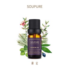 SOUPURE 安定氣味精油 10ml 鎮定木質香氛複方 適用於水氧機香薰, 1個, 鎮定木頭香氣複方