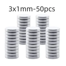 냉장고 DIY 프로젝트 과학 사무실용 강력한 원형 자석 3x1, 01 빠른  Mainland, 06 3x1mm 50pcs
