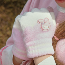 산리오 마이멜로디 수면 스마트폰 터치 장갑 학생 기모장갑 겨울 니트장갑 아동 유아 여아 어린이