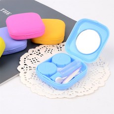 다사라공 콘텍트 렌즈케이스 보관통, 1개, 블루,옐로우,스카이블루,핑크