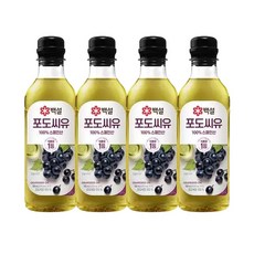 하프클럽/CJ제일제당백설 포도씨유 500ml x4개, 4개