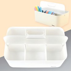 홈카페 티백 보관함 6칸 다기 보관 함 차잎 장소 컵 티셋 티스푼 주전자 능 조직 정리, 베이지(반투명뚜껑)