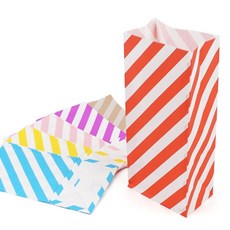 누로아 컬러 사선 각대 봉투 1P 쿠키포장 간식, 노랑