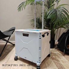 四輪拉桿車戶外家用彩色購物車買菜車快遞露營拉桿推車收納拉桿車, 1個, 藍白(無印花)